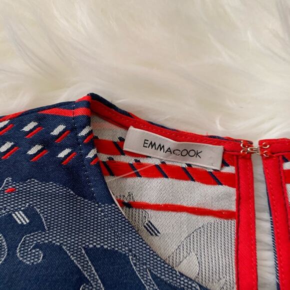 Emma Cook Jacquard Panther Blouse Top Size 4 - Picture 4 of 7